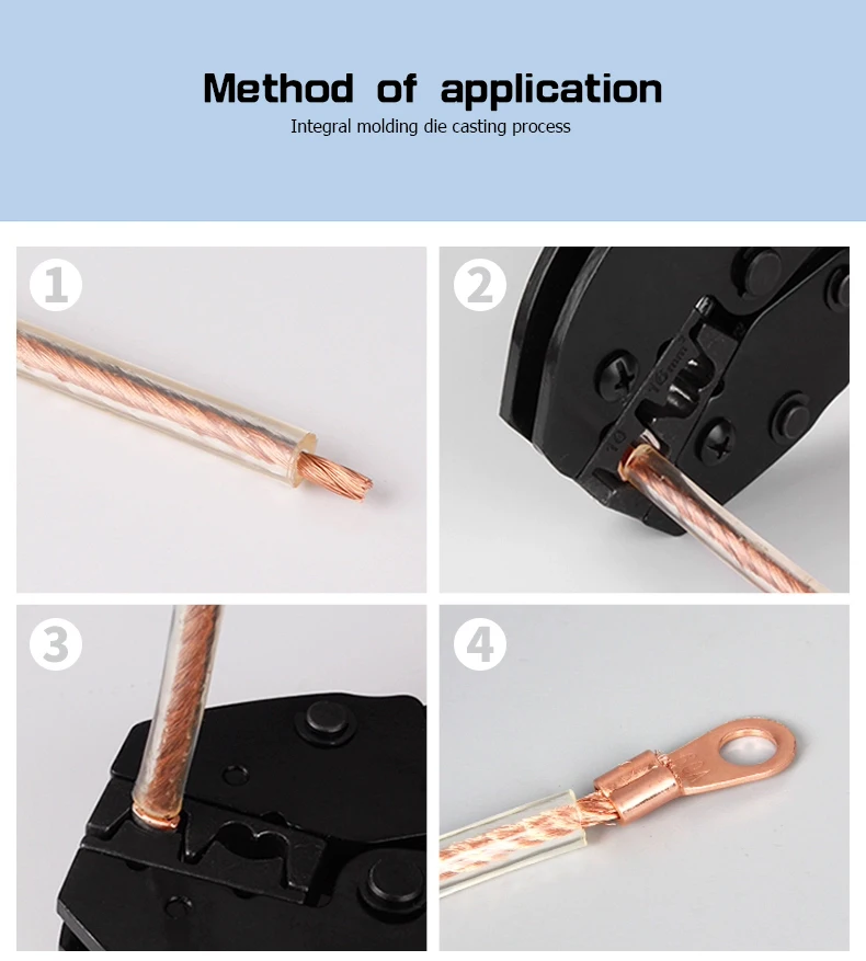 Terminales de crimpado de cobre redondo o anillo OT 5A ~ 600A, M6 M8, M10, M12, Conector de Cable de terminal para cable de conexión de interruptor