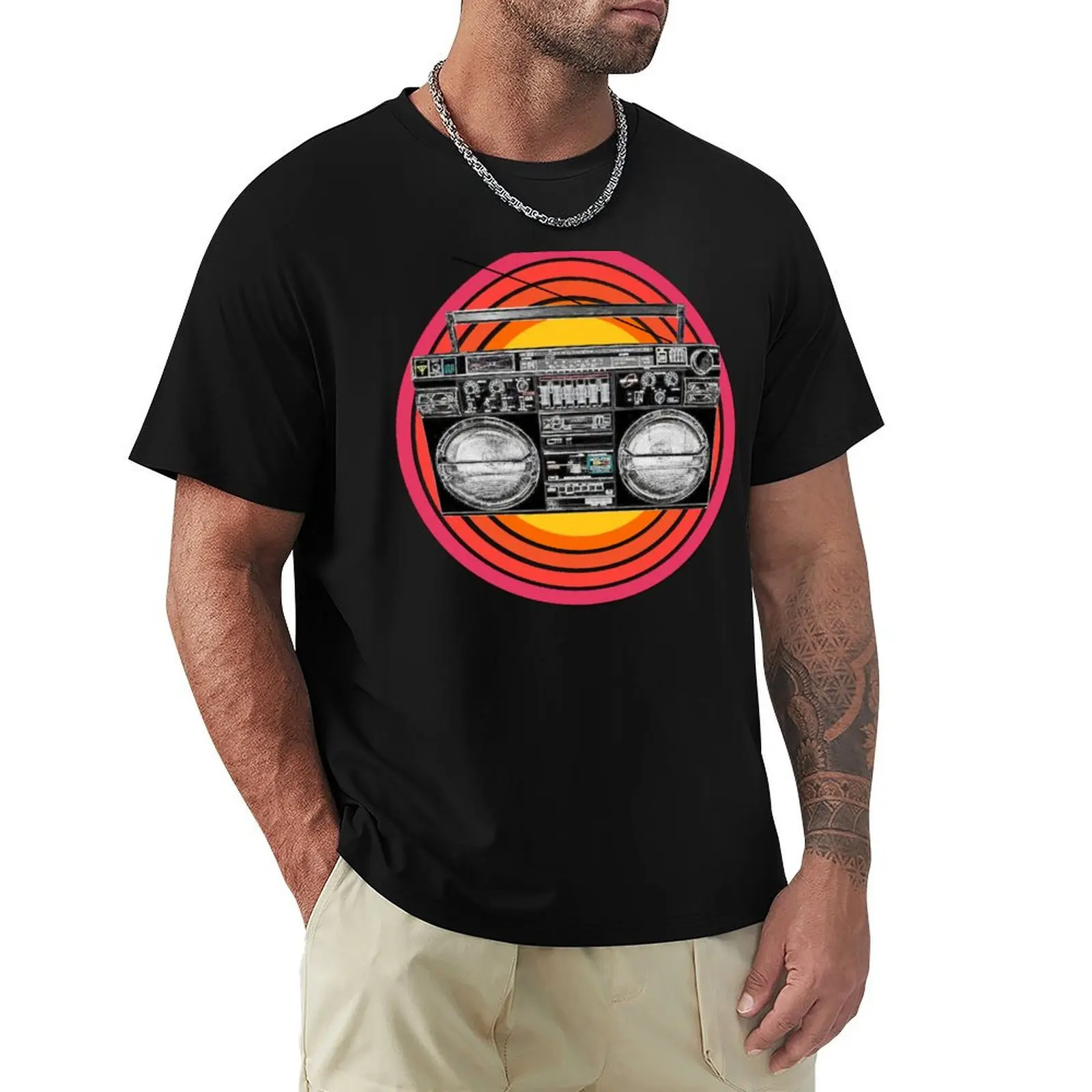 Jambox, Boom Box, Ghetto Blaster, Radio, Tape Player T-Shirt Plus Size Non-Shrink T-Shirt