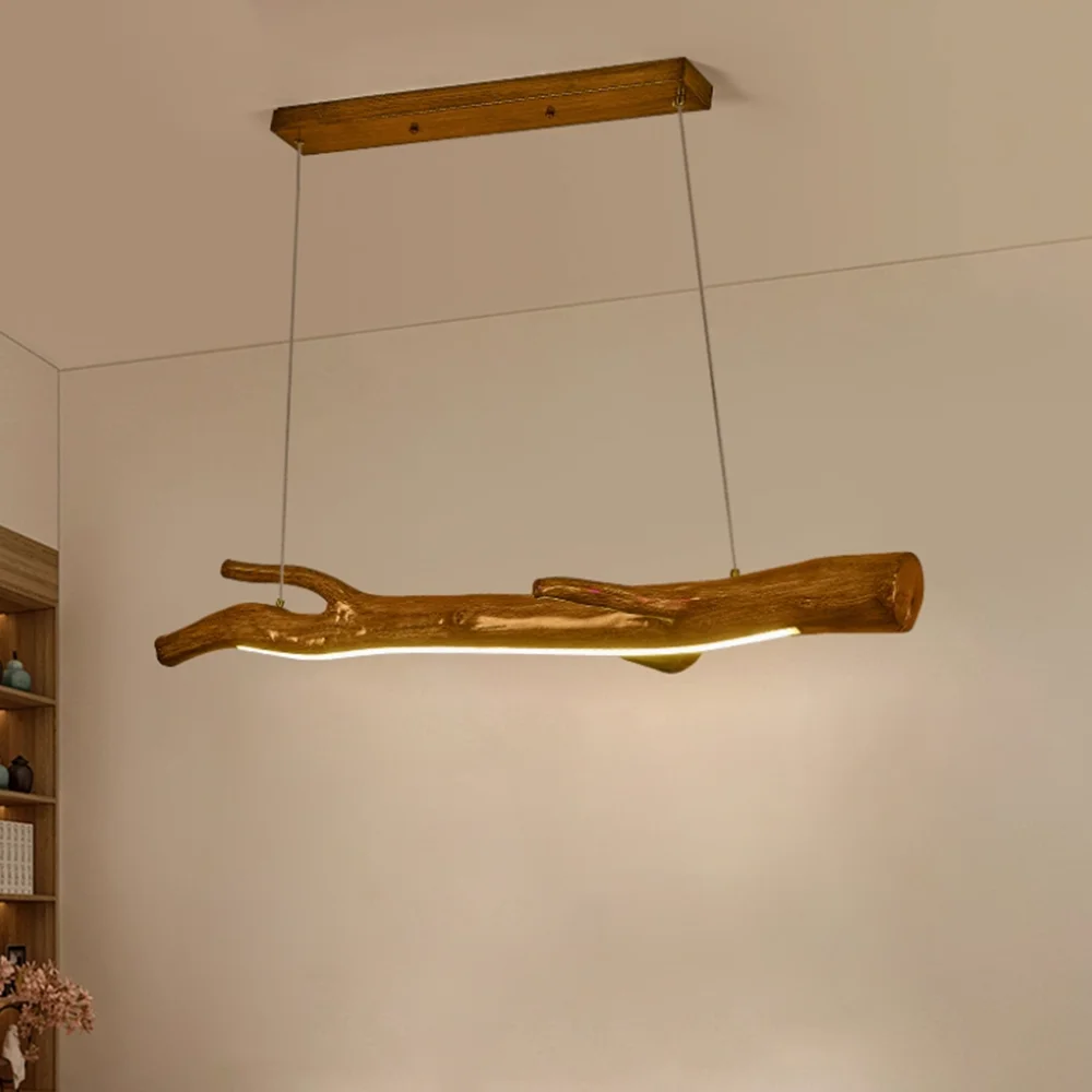 

Japanese-style tea room chandelier Chinese restaurant long table branch wood B&B Zen creative personality lamps