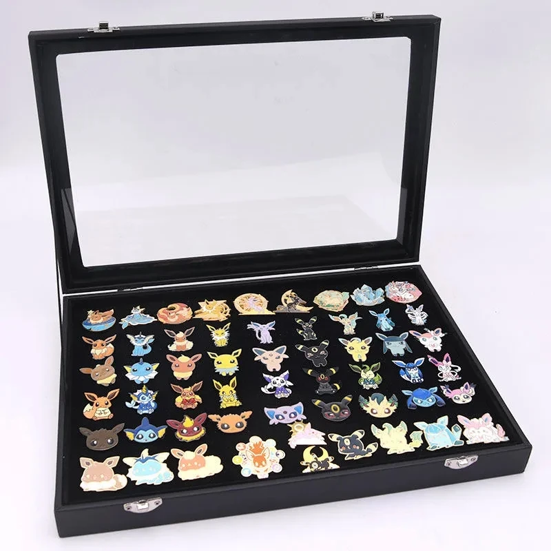 Pokemon Badges Evees Family Vaporeon Jolteon Espeon Umbreon Pins Brooches Eeveelution Box Collection Pocket Monster Toys Kids