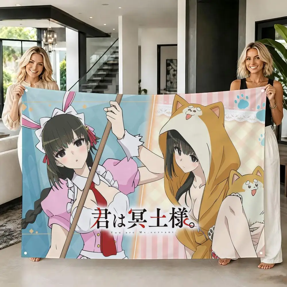 Cute Maid Daily Anime Y-You Are Ms Servant Flags Tapestry Creative Pattern Photo Living Room Wall Art Party Outdoor Decor