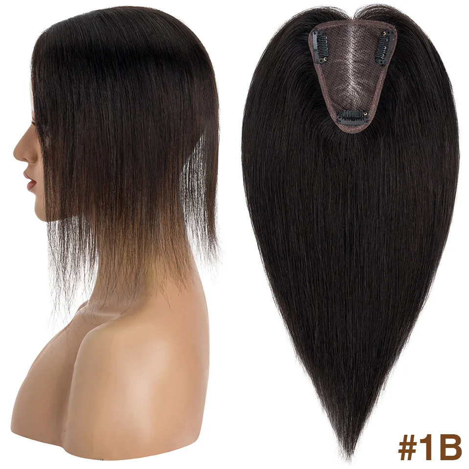 TESS Hand Single Knot Haar Topper 8x10cm Frauen Topper Naturhaar Perücke Clip In Echthaar Extensions Spitze Haarteil Ersatz – Detail 7