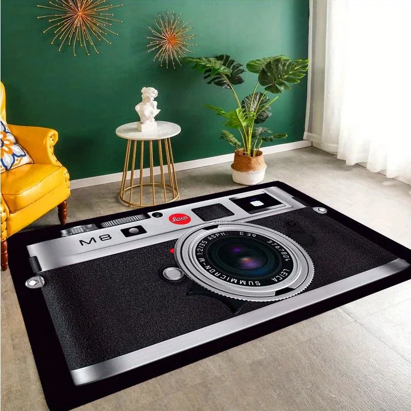 Leica Camera Design Soft Floor Mat Non Slip Backing Large Rug for