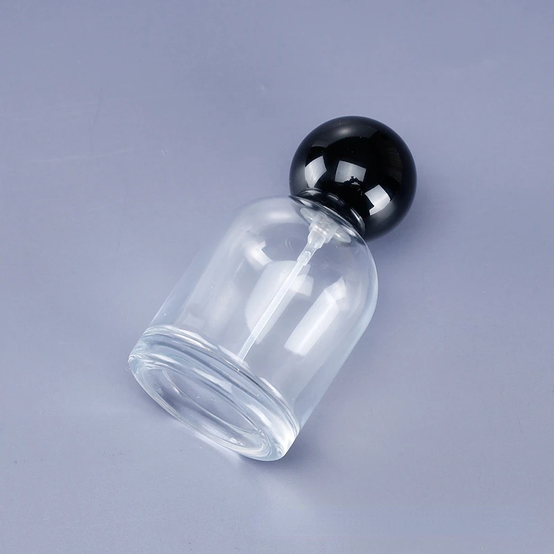 30/50/100ml Perfume Bottle Luxury Thick Bottom Large Capacity Spray Bottle Elegant Clip-type Cover Round Snap Lid Refillable