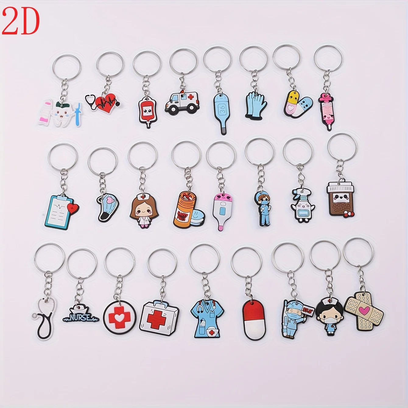 25PCS Cute Space Astronaut Acrylic Keychain Planet Moon Rocket Pendant Key Ring Backpack Car Bag Hanging Ornament Space Lover