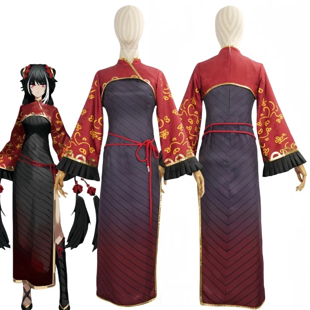 

Game Limbus Jia Xichun Cosplay Costume Women Men Dress Cheongsam Uniform Halloween Clothes
