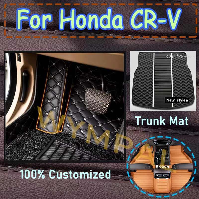 

Luxury Car Floor Mats For Honda CR-V CRV 2011 2010 2009 2008 2007 Auto Interior Carpets Custom Waterproof Leather Accessories