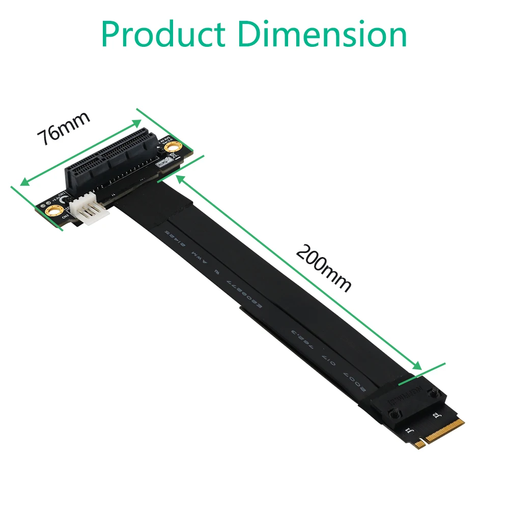 NOWOŚĆ Przedłużacz PCIE X4 do NVME Riser Card PCI Express 4X 3.0 do M.2 NVMe M Key 2230 2242 2260 2280 Przedłużacz 32G Riser Cable