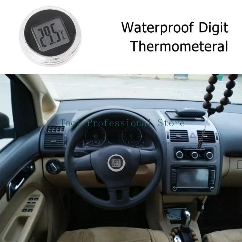 57QF Termómetro motocicleta para impermeables digitales en pared motocicleta Mada cocina Relojes impermeables