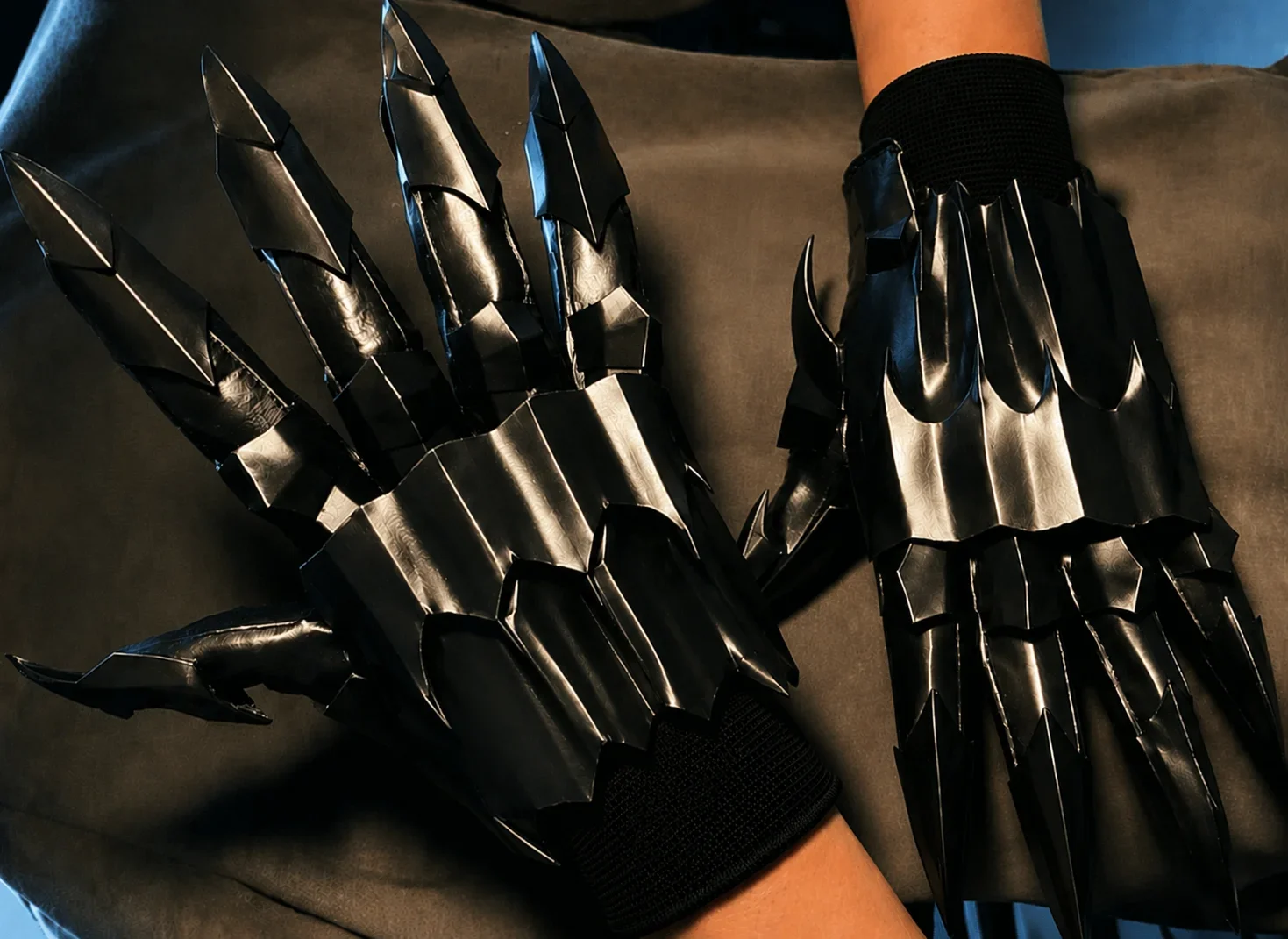 Medieval Armor Finger Claw Gauntlets,Cosplay Gloves,Halloween Costume,Gothic Warrior Costume Accessories,Handmade Armor Gloves