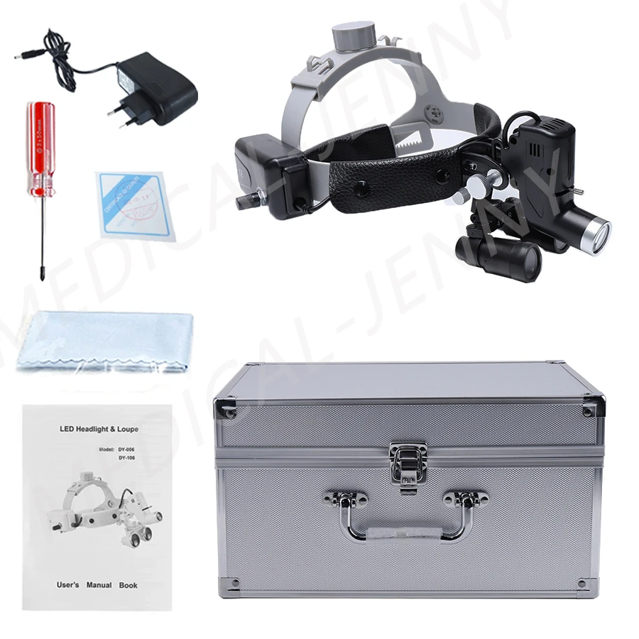 Dental Headlamp ENT  Surgery  4x 5x 6x 8x Dental Loupes Spot Light Dentist Tools Medical Magnifier Surgical Light Dentistry