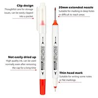 10pcs/set Oil-Based Ink Long Head Marker Pens Doule-Tip Waterproof Deep Hole Markers Multi-Purpose 20mm Deep Hole