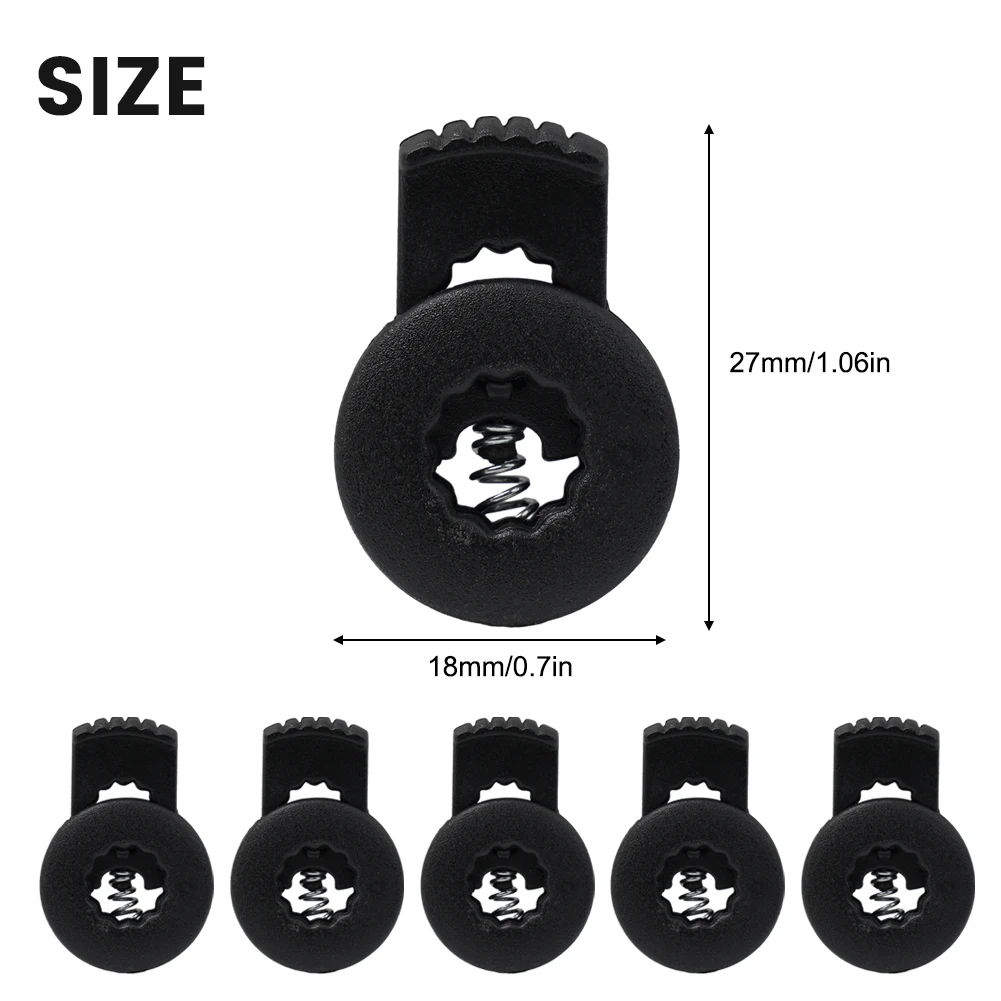 Shoes Waist Ropes Bags Clothing Drawstrings Hat Ropes Neck Ropes Single Hole Baseball Glove Locks 27mm 18mm Black