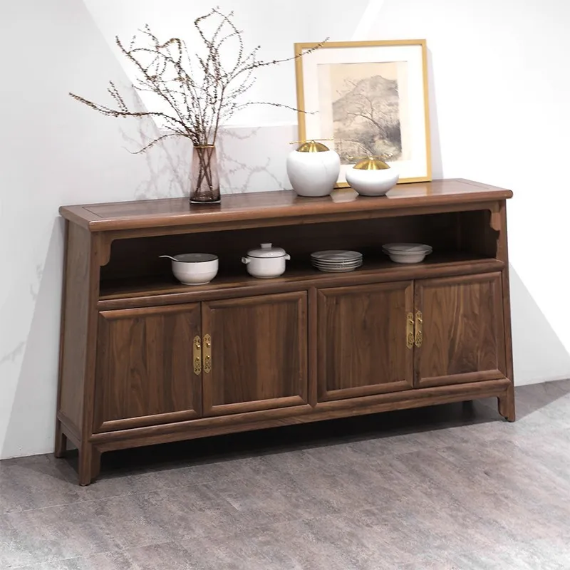 

Simple locker household old elm homestay multi-functional tea cabinet floor against the wall