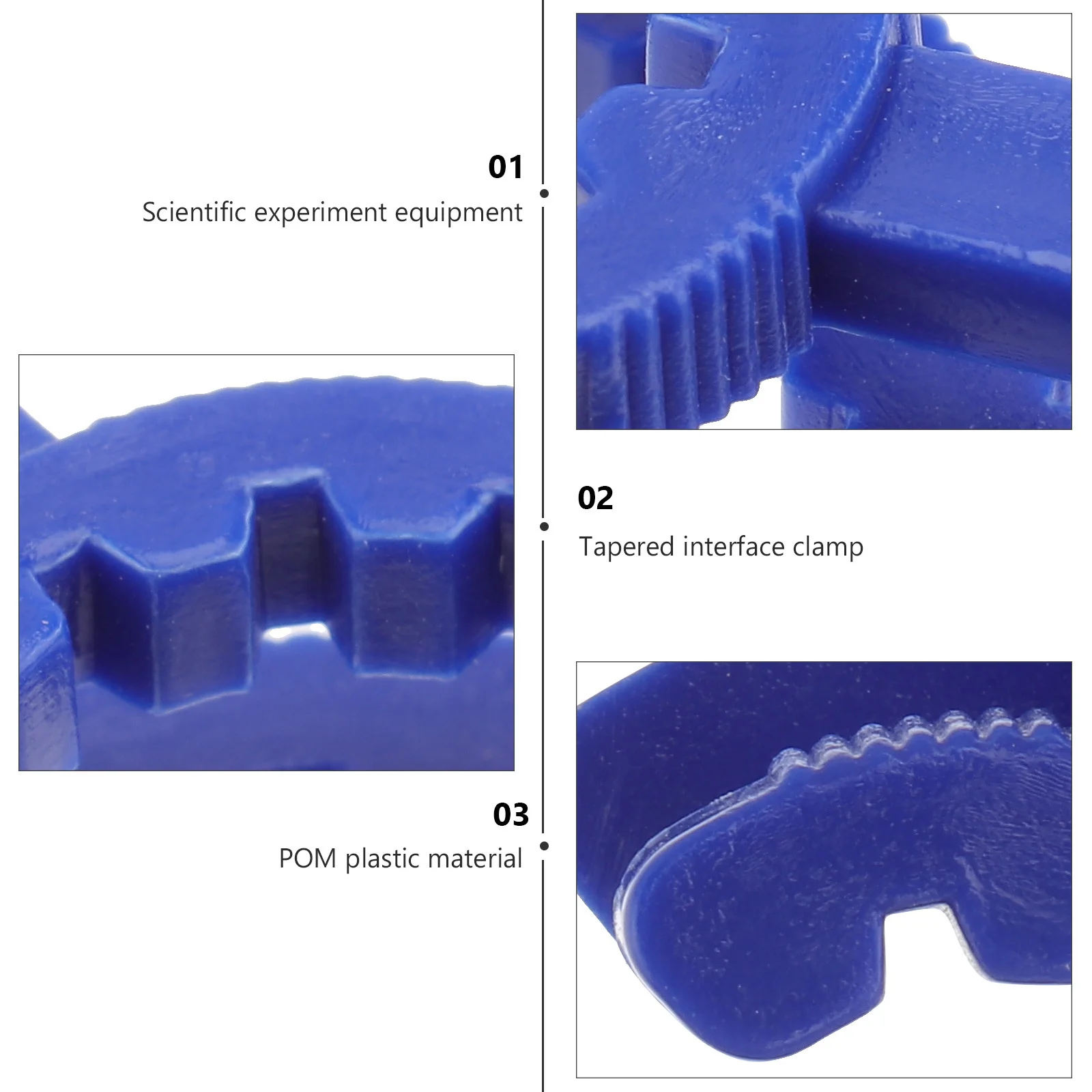 

12pcs Test Tube Clamps Plastic For Laboratory Conical Interface Clip Keck Clamp Taper Joints Clamp Labs Supplies