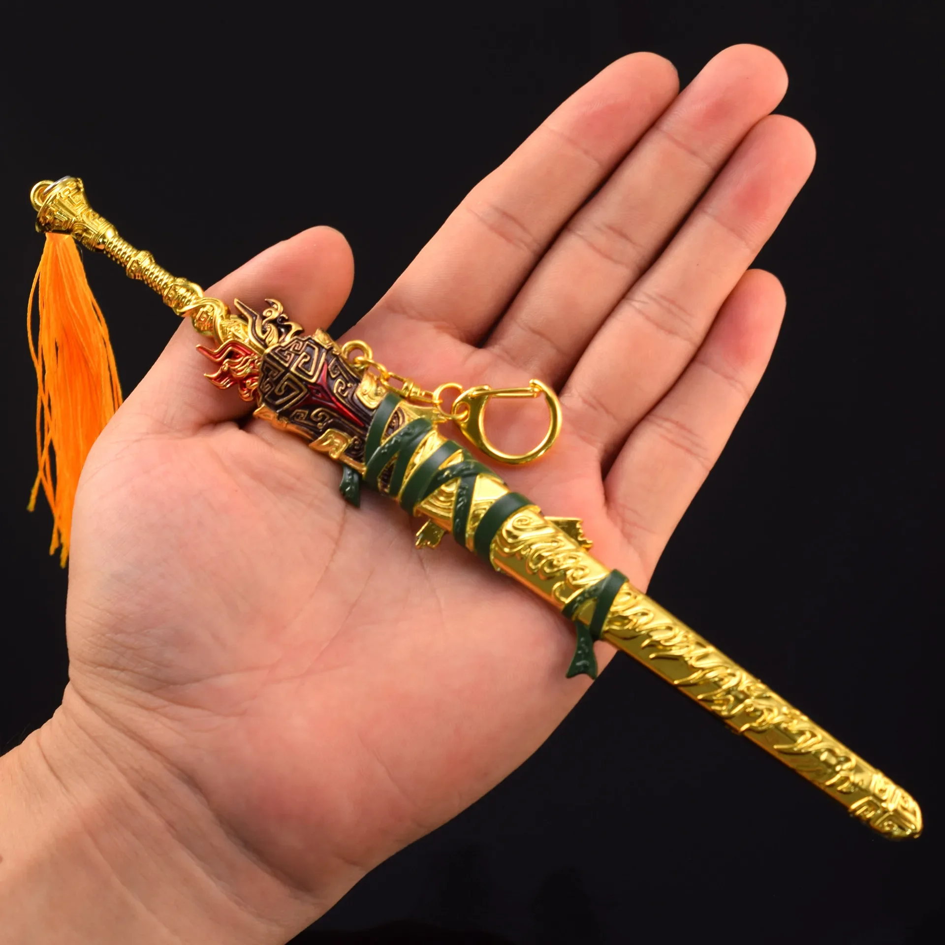 Naraka: 블레이드 포인트 긴 검 클리어 나비 칼, 주변 기관총, 새로운 스타일 엘리트 금속 키 체인, Gitf 장난감, 어린이