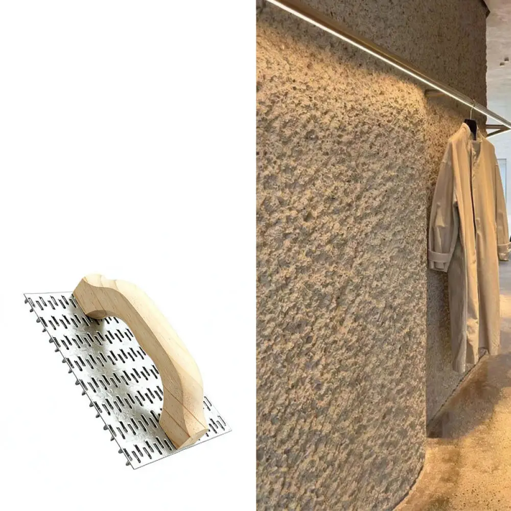 Carbon Steel Wall Texture Smoothing Plane Multi Tooth Scraper Manual Tool For Plastering Decoration And Levelling