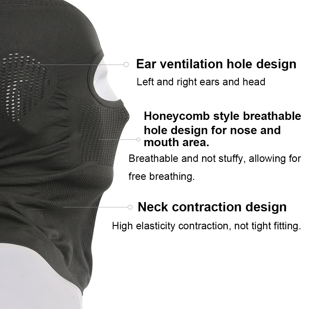 1PC High Elasticity Breathable Balaclava Full Face Mask for Cycling Ski Motorcycle Helmet Liner Neck Scarf image 3