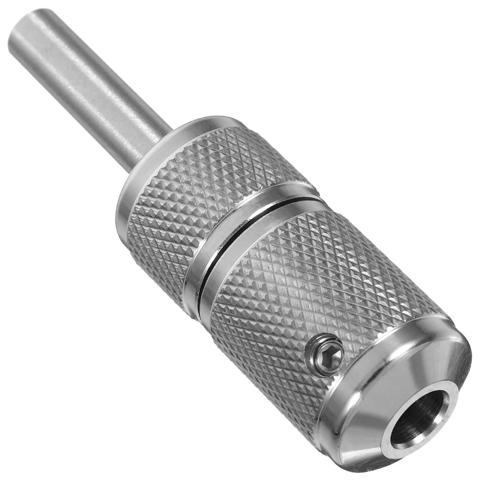 

Stainless Steel Tattoo Grip Self Locking Handle 7-8Mm Inner Diameter Non-Slip Ratchet Design for Professional Artists Beginners