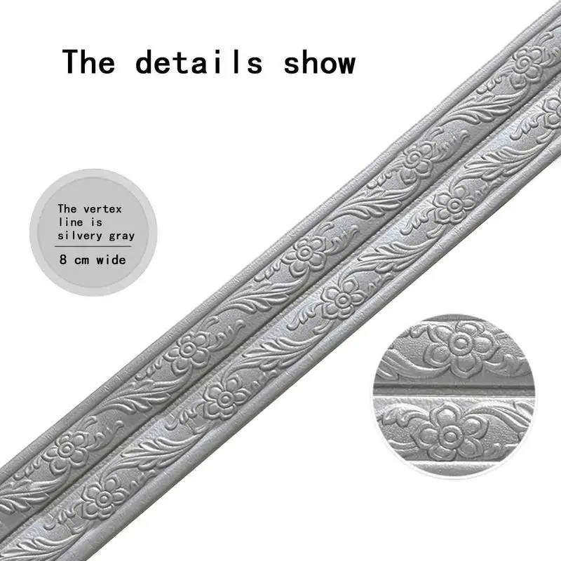 Top Corner Line Decor Waterproof Baseboard Border Wall Line Decor con adesivo Back Home Wall Edge Strip Wall Waist Line