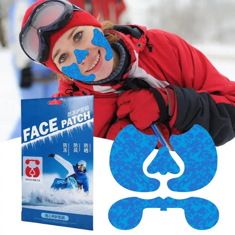 Heat Patch Face stickers Nasal Patch ski Anti-Freeze stickers Winter Skiing Patch Warm Sunscreen Patch Waterproof For Skiing