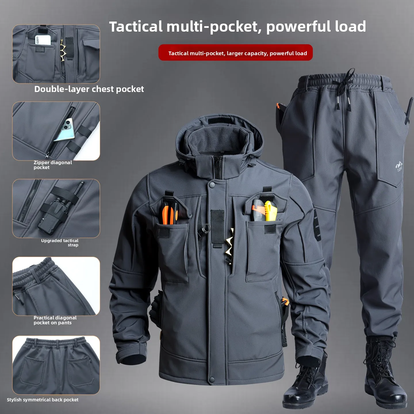 

Осенне-зимняя утепленная мягкая камуфляжная куртка для активного отдыха, износостойкая рабочая одежда, теплая, дышащая, на молнии...