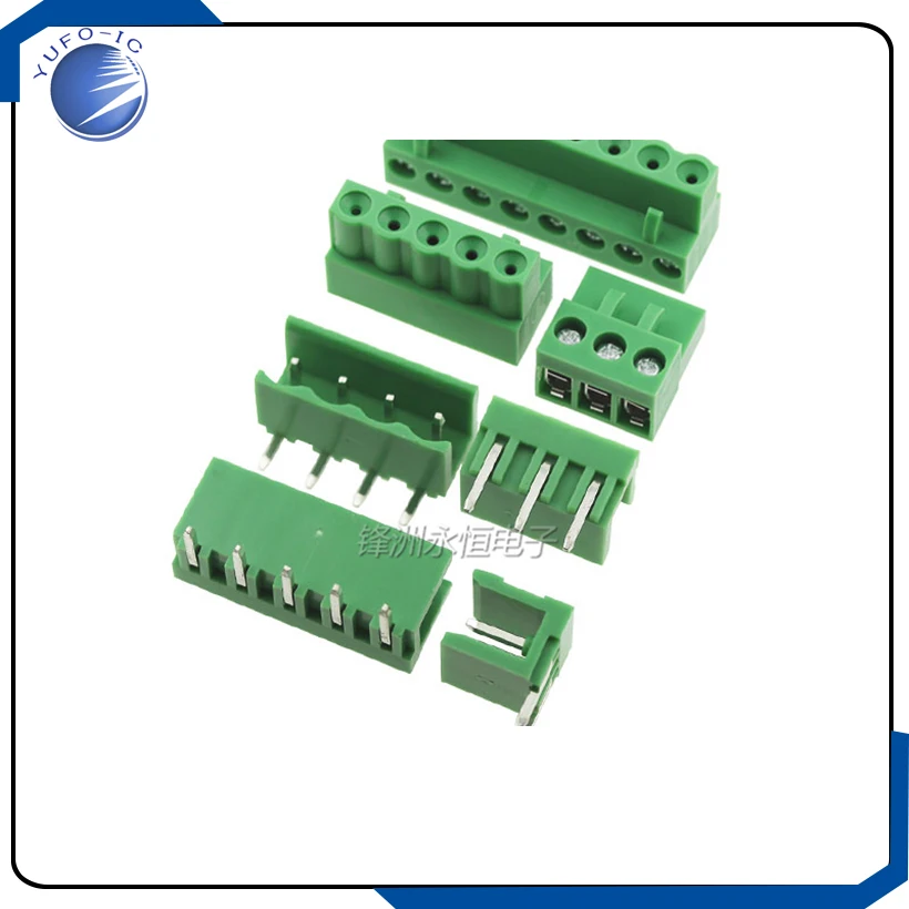 10 sets ht5.08 2/3/4/5/6/7/8/9/10pin Terminal plug type 300V 10A 5.08mm pitch connector pcb screw terminal block right angle 90