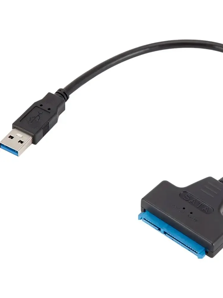 Adaptateur de câble USB 3.0 SATA vers USB jusqu'à 6 Gbps prend en charge un disque dur SSD externe de 2.5 pouces, adaptateur de câble SATA à 22 broches