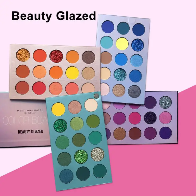 Beauty Glazed 39 kolorów połyskujący matowy brokat paleta cieni do powiek odcienie pigmentowany cień do powiek ciepłe kolory TSLM1