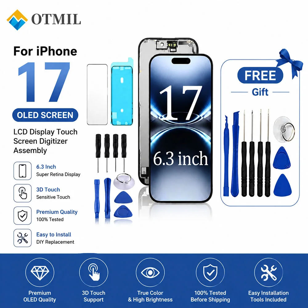 Incell Oled Display For Iphone 17 6.3 Inch Lcd Screen 3D Touch Digitizer Screen Replacement For Iphone A3520 A3258 A3519 A3521