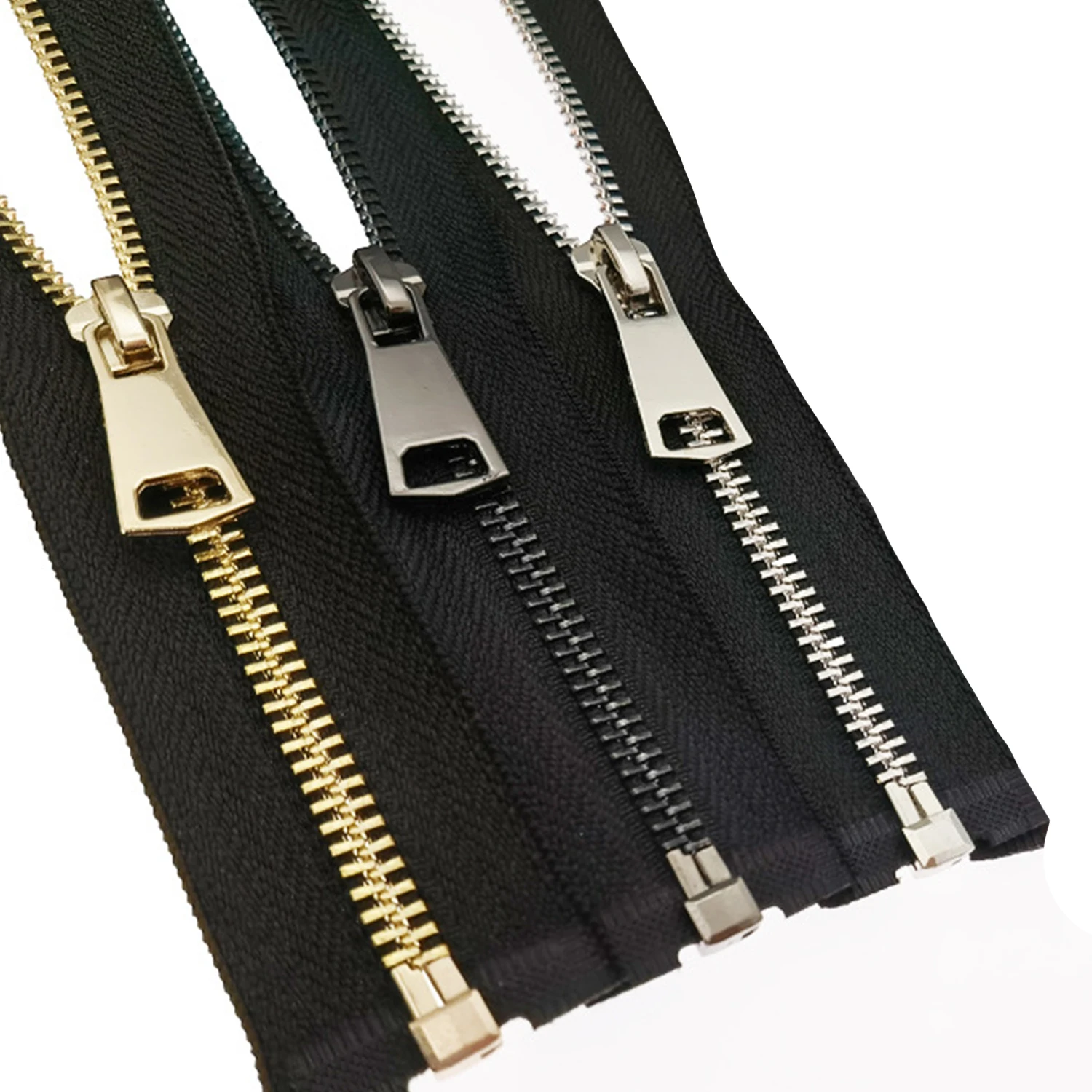 1Pcs 5# Metal Zippers 70cm Open End Zip Zipper Sliders Head for Sewing Jacket Garments DIY Clothing Sewing Zipper Accessories