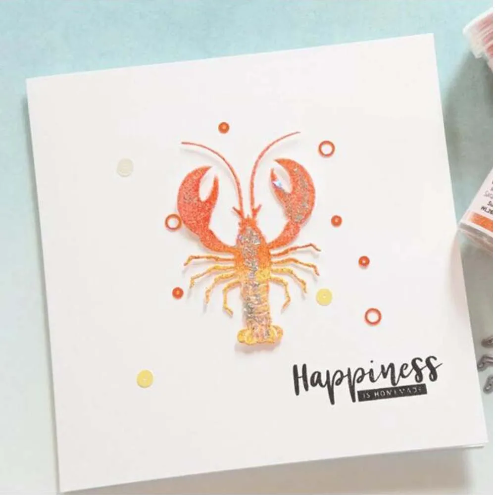 Animals fish shrimp water birds Metal cutting Dies DIY Scrapbooking Album Paper Card decoration Embossing Handicraft template