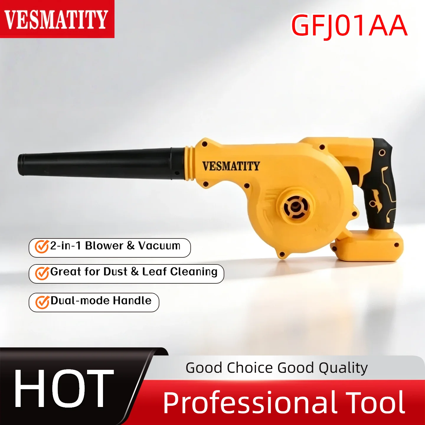 Leaf Blower Cordless - Беспроводной электрический воздуходув Vesmatity Pro Max
