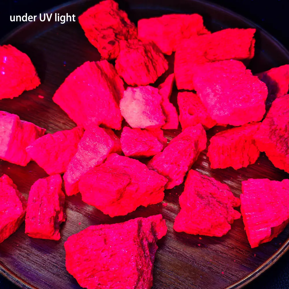 الحجر الأحمر روبي الأحجار الخام السائبة كريستال الكوارتز خزان الأسماك الأحجار الخام الأشعة فوق البنفسجية رد فعل الأحجار الكريمة لجمع بوهو الجمالية المعدنية الخام #6