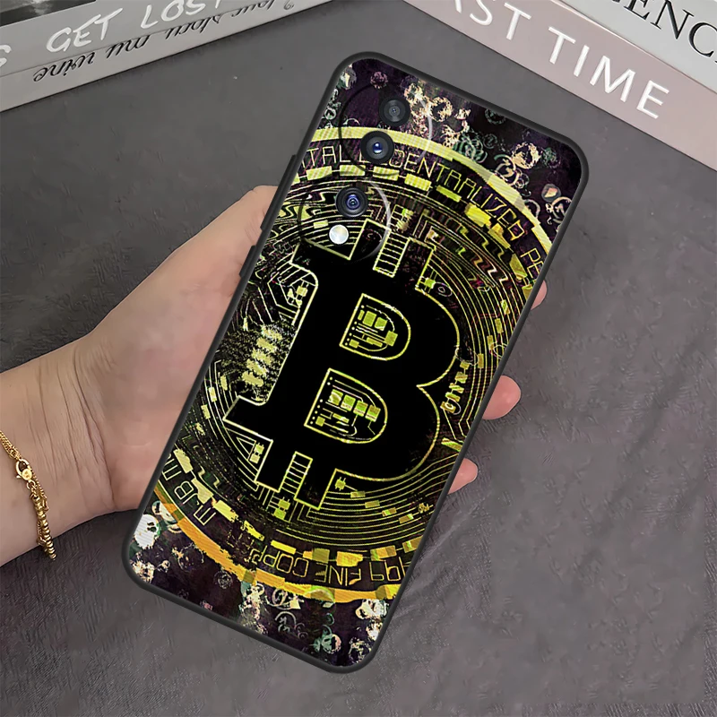 Funda de Bitcoin BTC para Honor 90, 70, 50, 10 Lite, Magic 5, 6 Pro, X6, X7, X8, X9, X6a, X7a, X8a, X9a, X9b, X8b