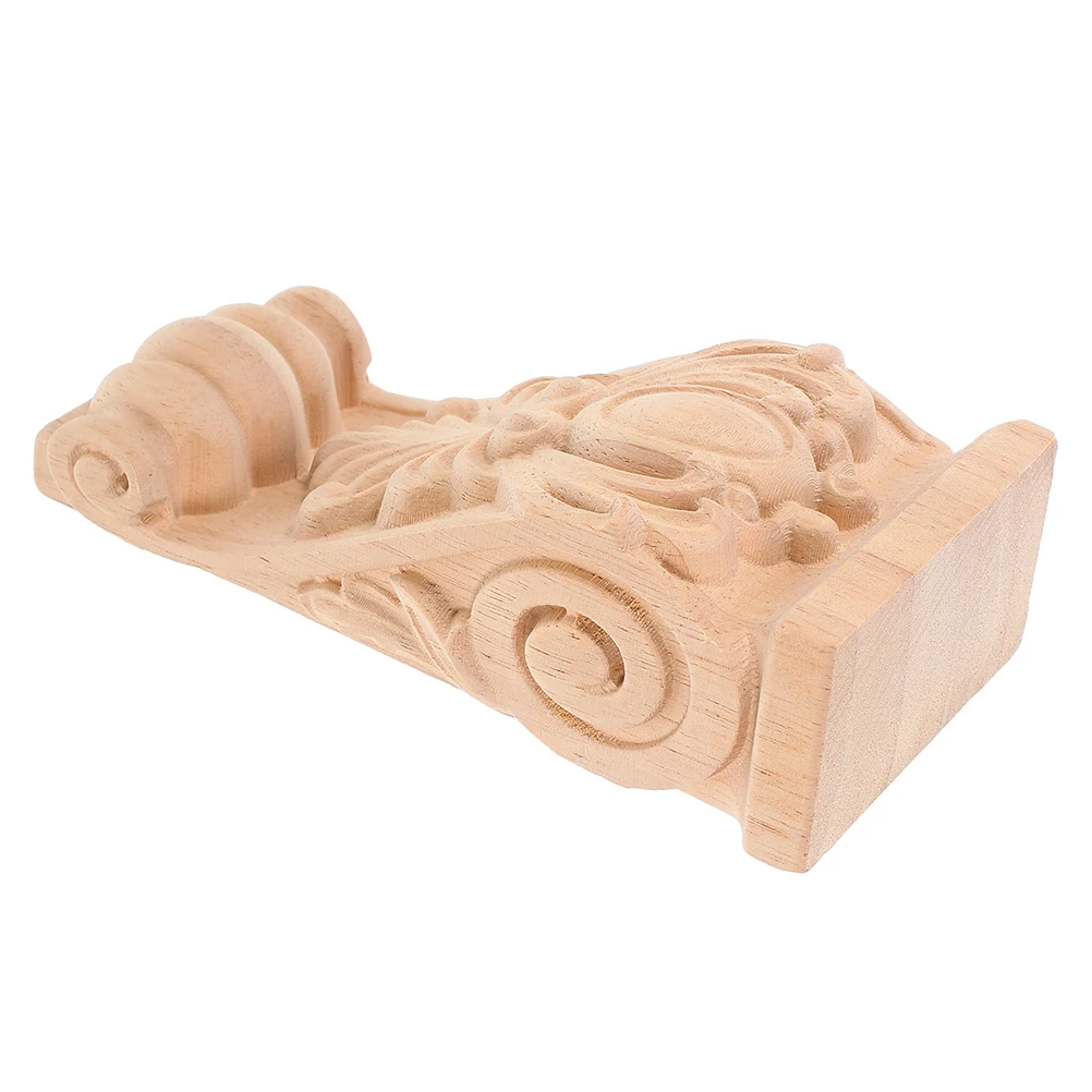 Резные по дереву Capitals Corbels Рамка шкафа Угловая накладка Мебель Хаки Аппликации из цельного дерева Европейский стиль Украшение дома