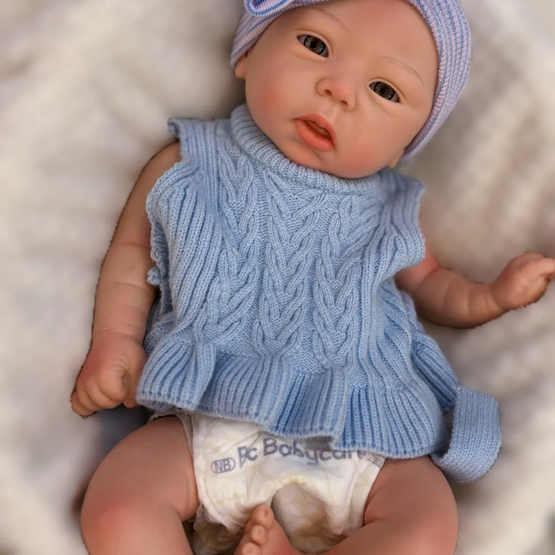 45CM Silicone fille Bebê Reborn peint entièrement doux Silicone Reborn poupées pour cadeau Corpo De Silicone Inteiro
