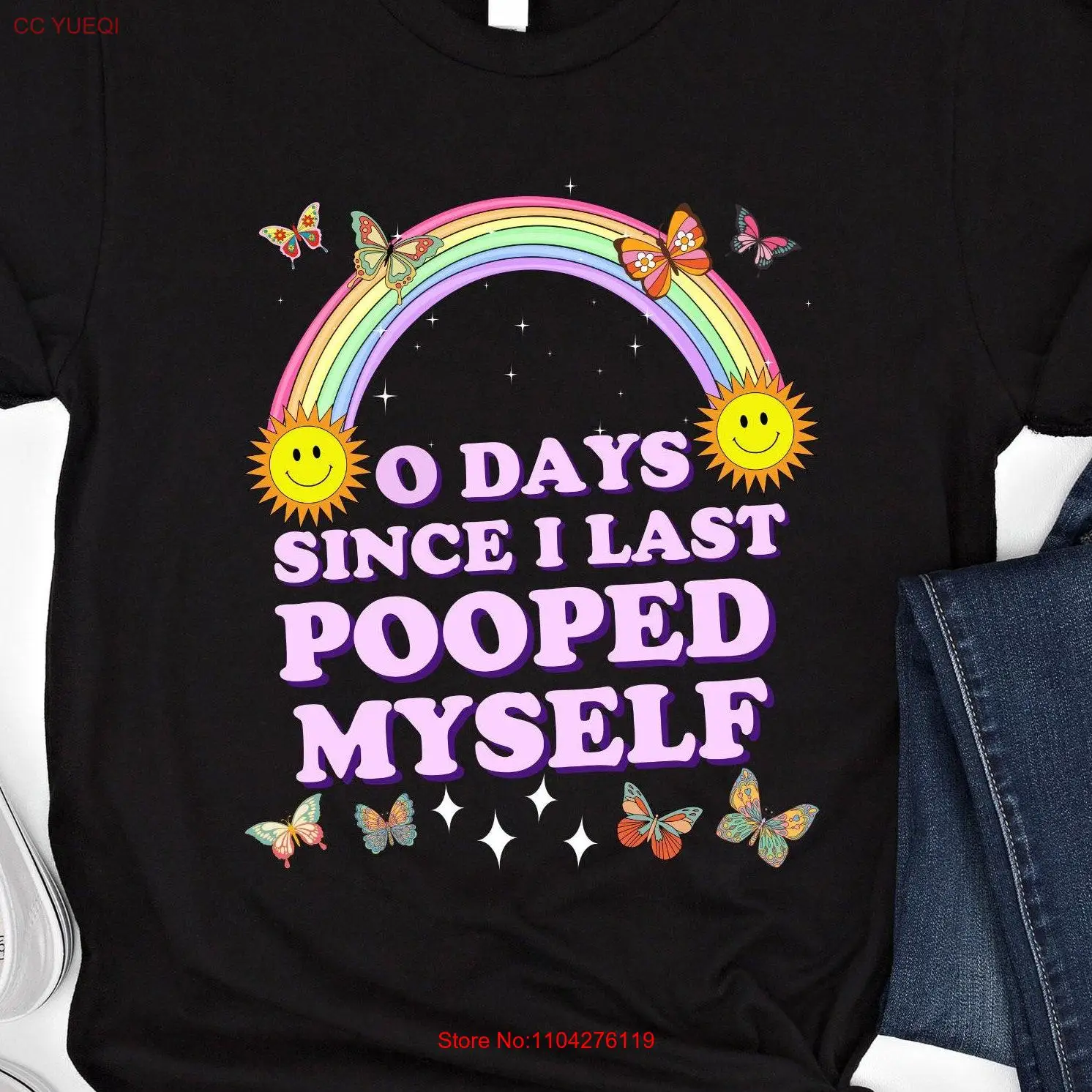 0 Days Since I Last Pooped Myself T Shirt Funny Meme Adult Humor SweaT Embarrassing Sweater Poop Today Inappropriate