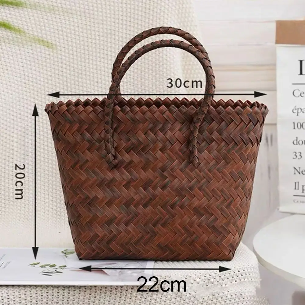 Women Woven Large Capacity Shoulder Bags Crochet Bag Knitting Handbags Female Shopping Tote Bags