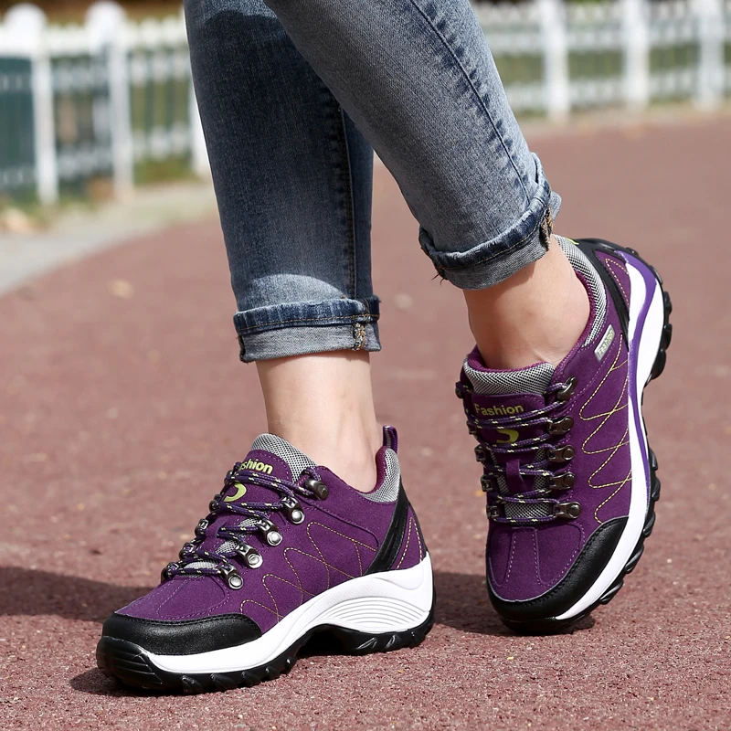 Tennis Shoes Women  Cushion Athletic Walking Sneakers Breathable  Jogging  Fashion Sport Lace Up Platform Outdoor Waterproof