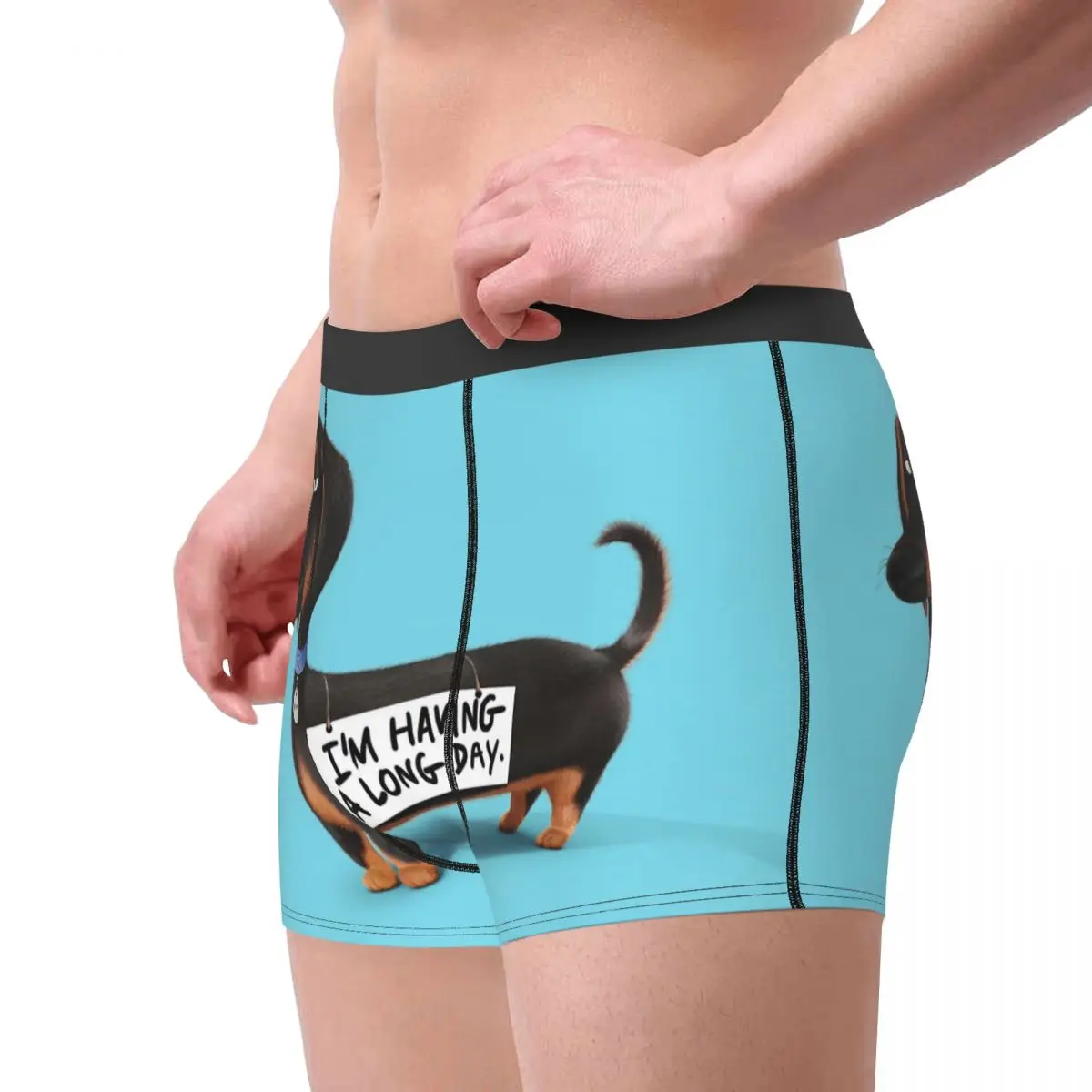 Custom Dachshund Dog Boxers Shorts Men Sausage Wiener Badger Briefs Underwear Fashion Underpants