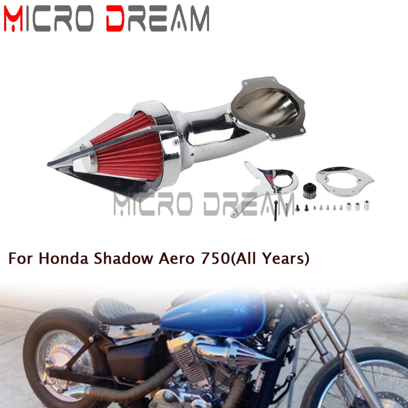 

Motorcycle Aluminum Air Filter Cone Spike Air Cleaner Intake Filter For Honda VT750 VT 750 Shadow Aero 750 Cruiser All Years