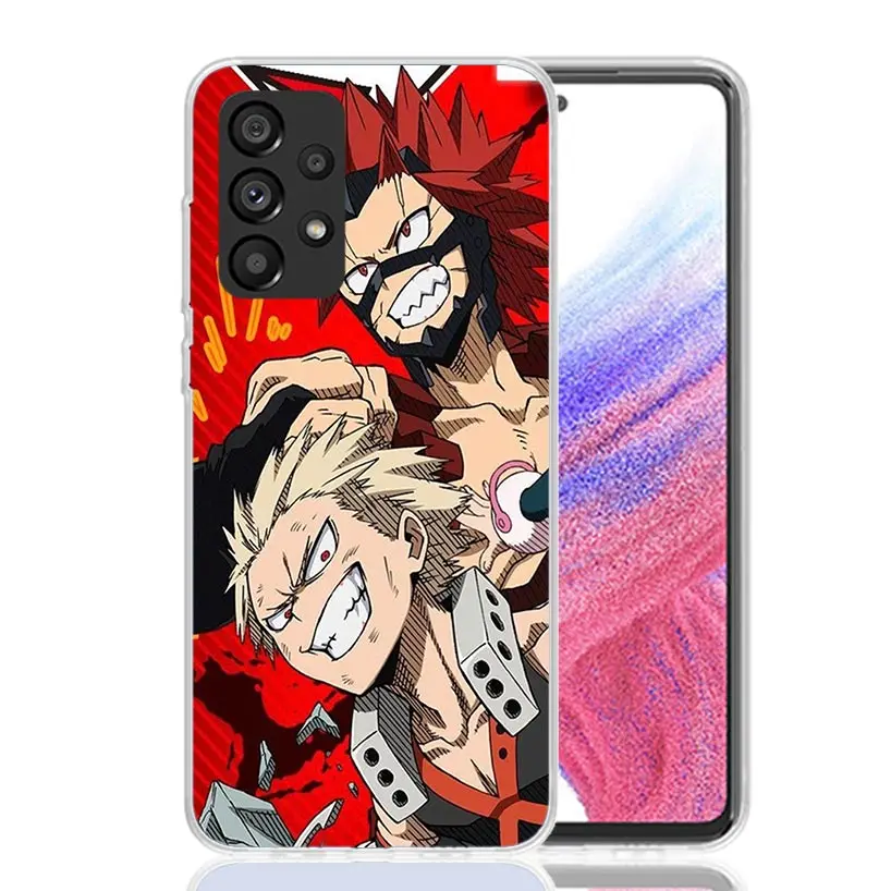 My Hero MHA Bakugou Katsuki Phone Case For Samsung Galaxy A14 A15 A13 A12 A54 A55 A53 A52 A04S A24 A25 A23 A22 A34 A35 A33 A32 A