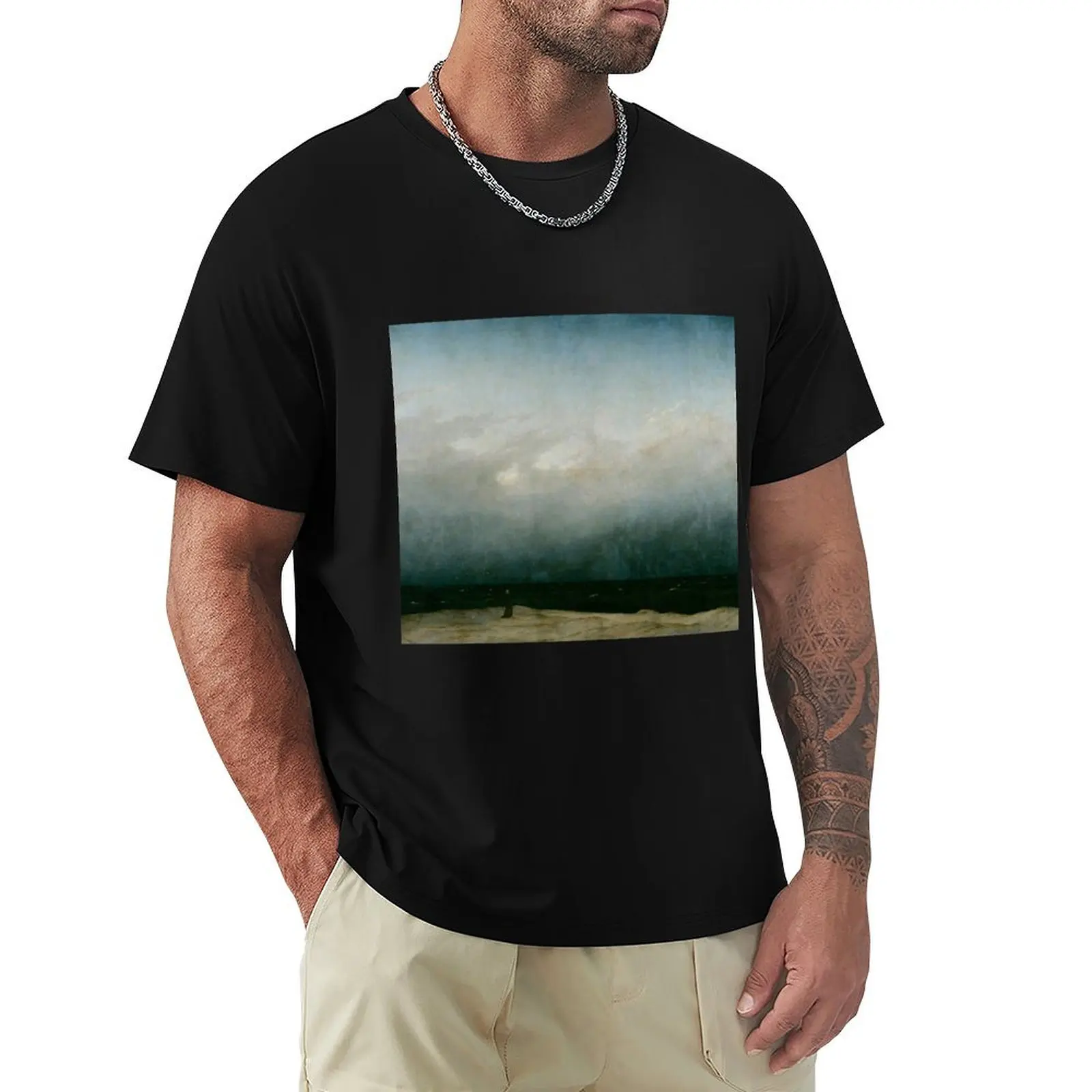 Caspar David Friedrich - Monk by the Sea T-Shirt Breathable Sportswear T-Shirt for Men