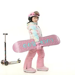 Ropa de esquí impermeable para niños, transpirable, cálido, niños y niñas, moda