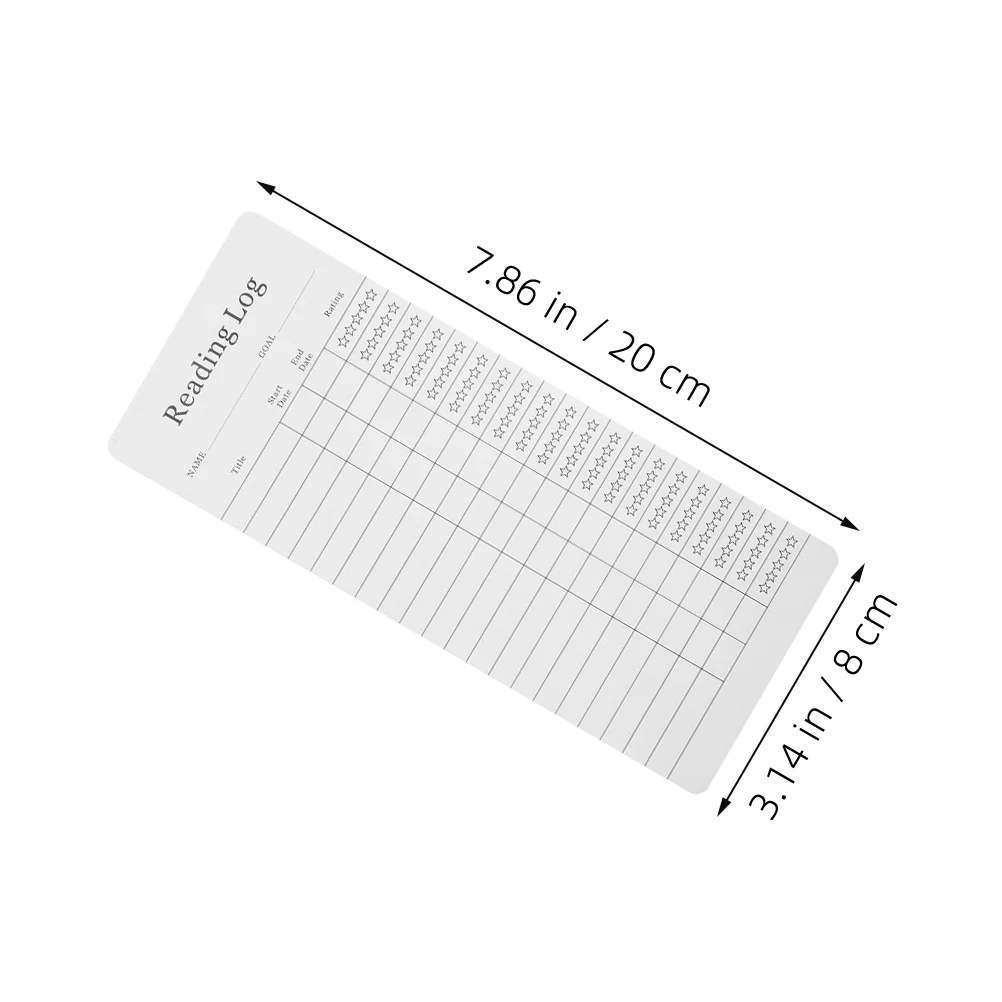 30Pcs Reading List Bookmarks Library Cards for Book Lovers School Office Reading Log Tracker Book Accessories Supplies