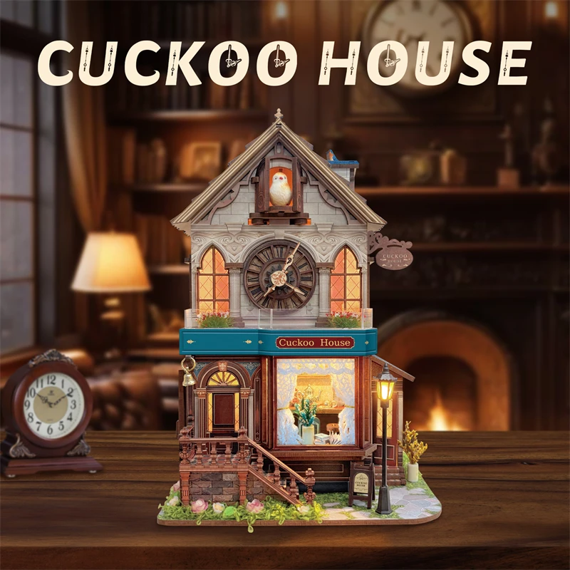 DIY Wooden Miniature Model Kit Cuckoo House Cottage Doll Houses 3D Puzzle Dollhouse With Furniture for Friends Birthday Gifts - Image 2