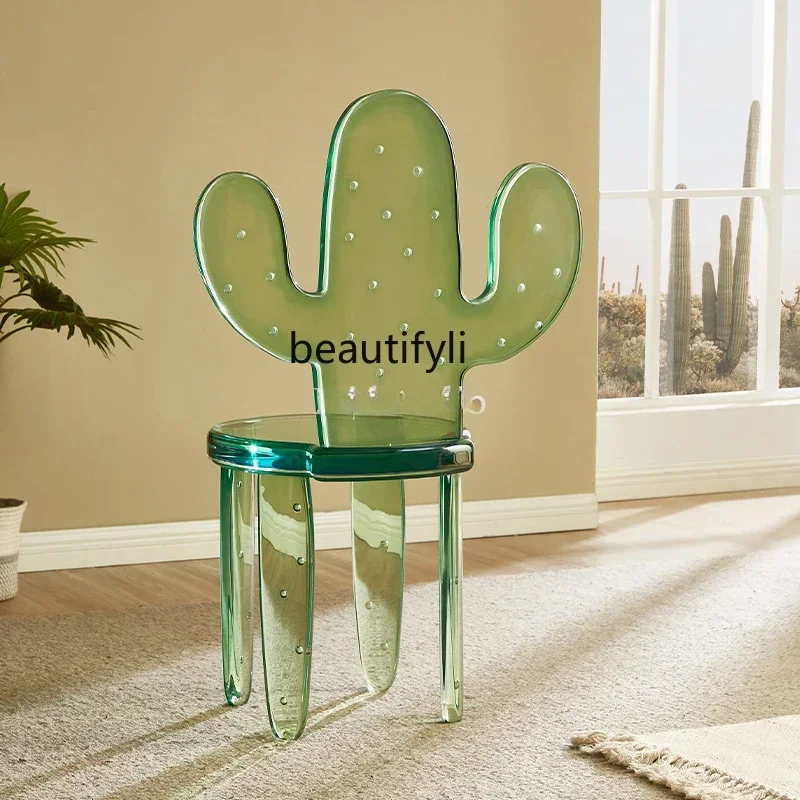 E153 Designer Acrílico Simples Moderno e Único Cadeira Transparente Personalizada