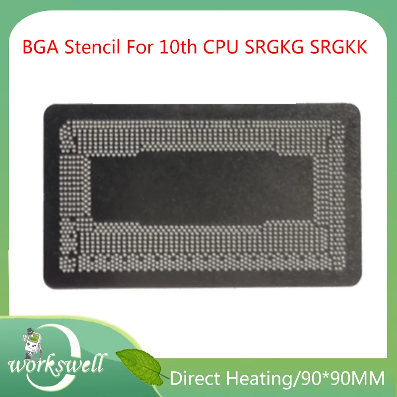 BGA CPU Stencil For 10th Generation CPU SRGKG SRGKK SRGKG SRGKK SRG0N SRGKG SRGKL SRG0S IC Chip Planting Ball Steel Mesh Repair