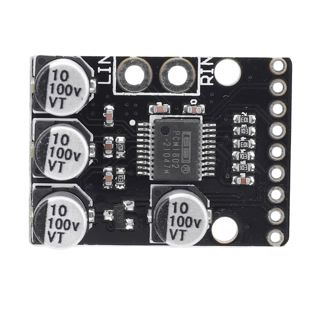 PCM1802 Audio Stereo Digital PCM AV Amplifier Player Board 3.3/5 V ADC Single-Ended Analog-Input Decoder